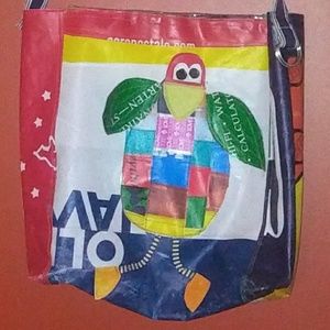 Recycled Handcrafted GAP Shopper! Reuse! Unique!